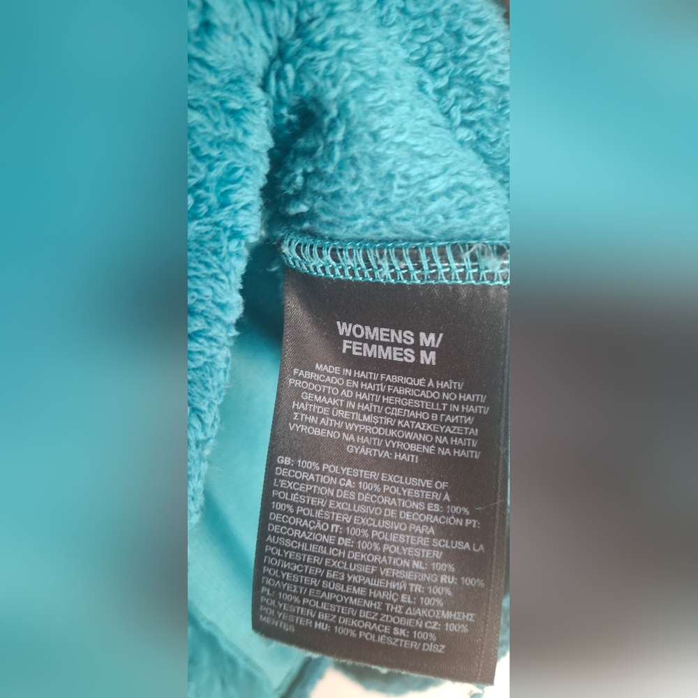 The North Face Turquoise Fleece Full Zip Jacket Porcelain Green M WINTER OUTDOO - Picture 5 of 11